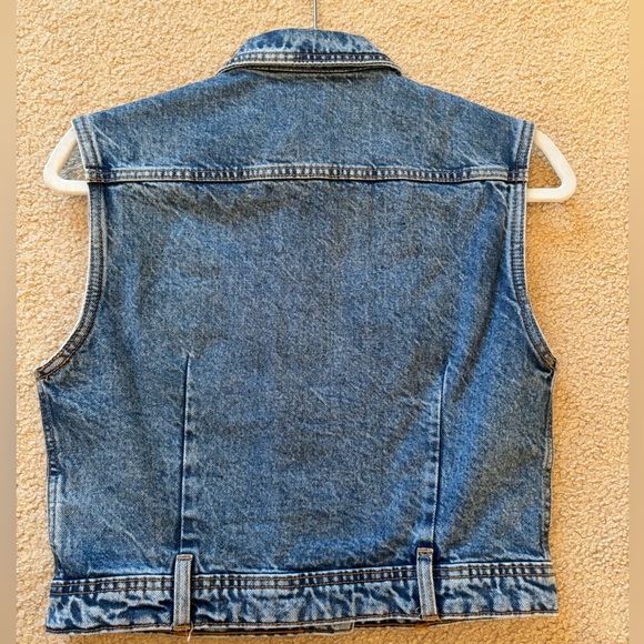 Zara Denim Button Up Vest Top - Picture 4 of 4